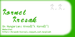 kornel kresak business card